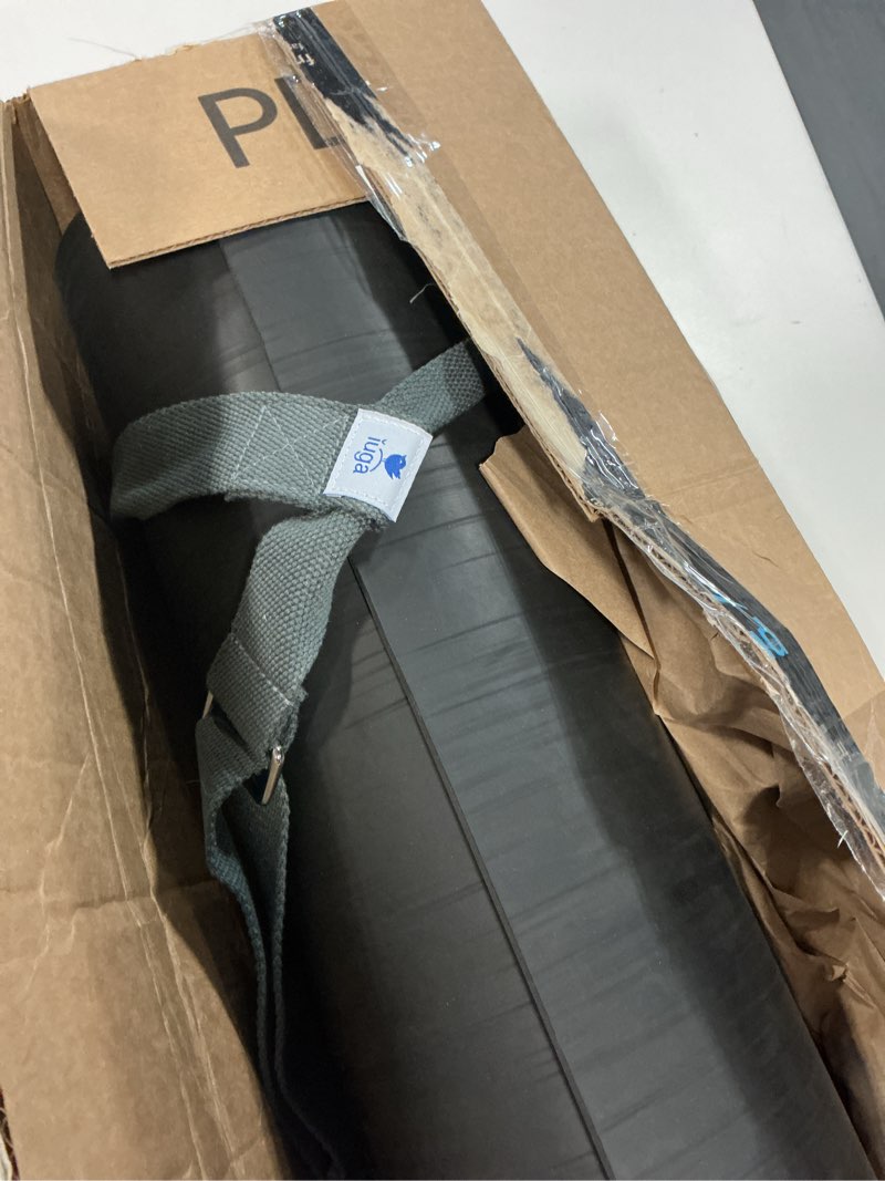 Condition photo showing As Is for iuga pro yoga mat non slip pilates mat anti-tear eco friendly hot yoga mat with sgs certified material free carrying strap included gray