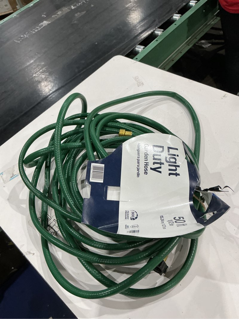 Condition photo showing As Is for project source 1/2-in x 50-ft light vinyl green hose