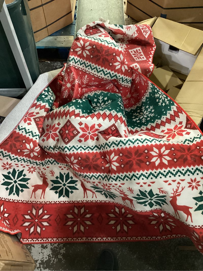 Condition photo showing As Is for christmas area rug