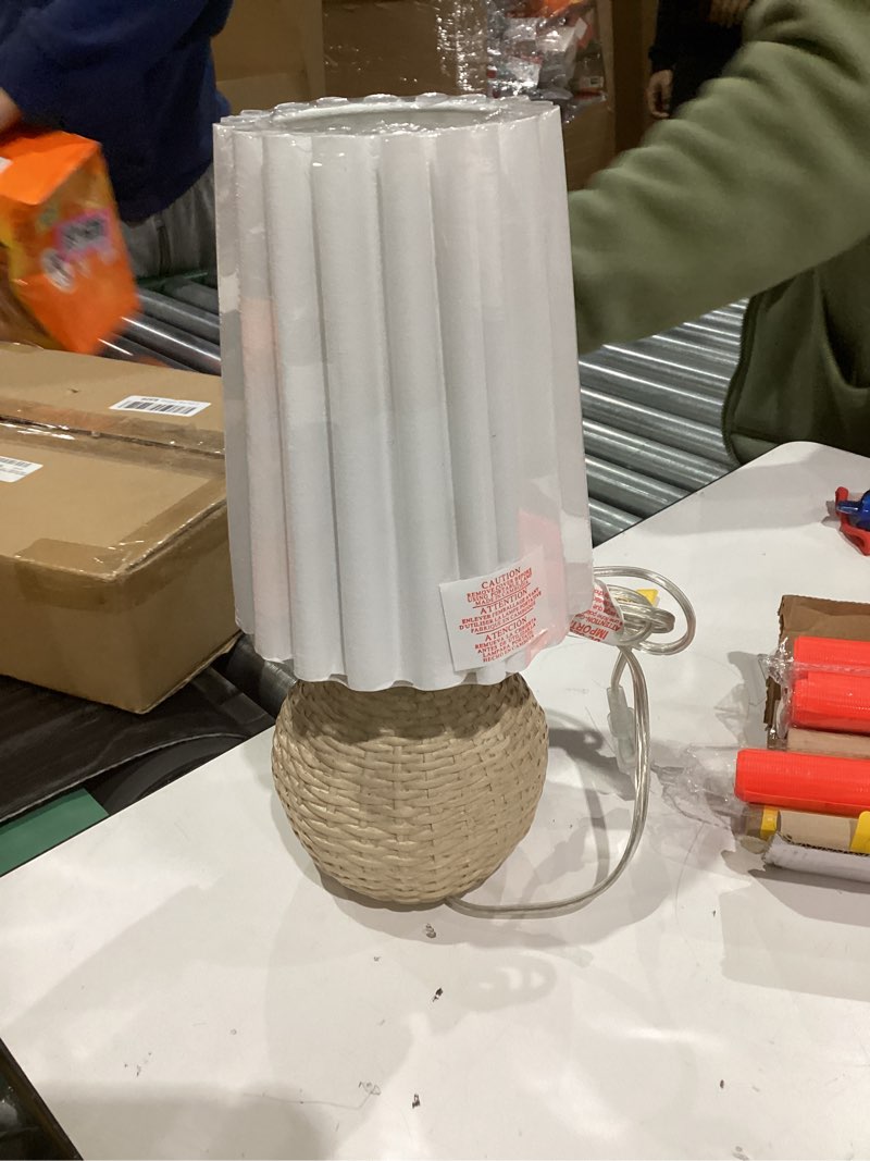 Condition photo showing Good Condition for allen + roth 13-in Tan Table Lamp with Fabric Shade