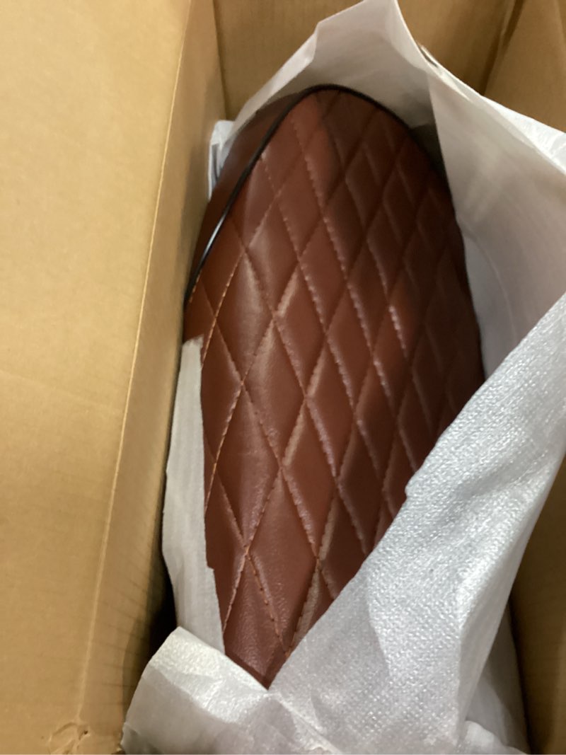 Condition photo showing Good Condition for Universal Motorcycle Retro Diamond Flat Brat Style Cafe Racer Seat for CB CL Retro Yamaha SR XJ Suzuki GS (Brown)