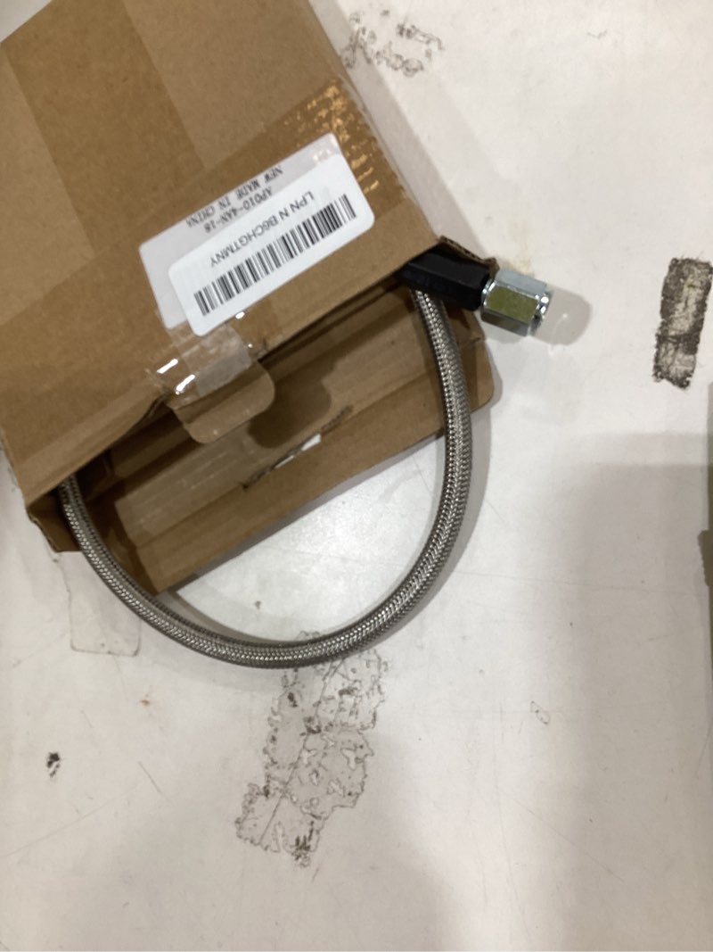 Condition photo showing Good Condition for 4an stainless steel braided turbo oil feed line 18" turbocharger oil drain return line hose and hose ends without accessories 4an-18"