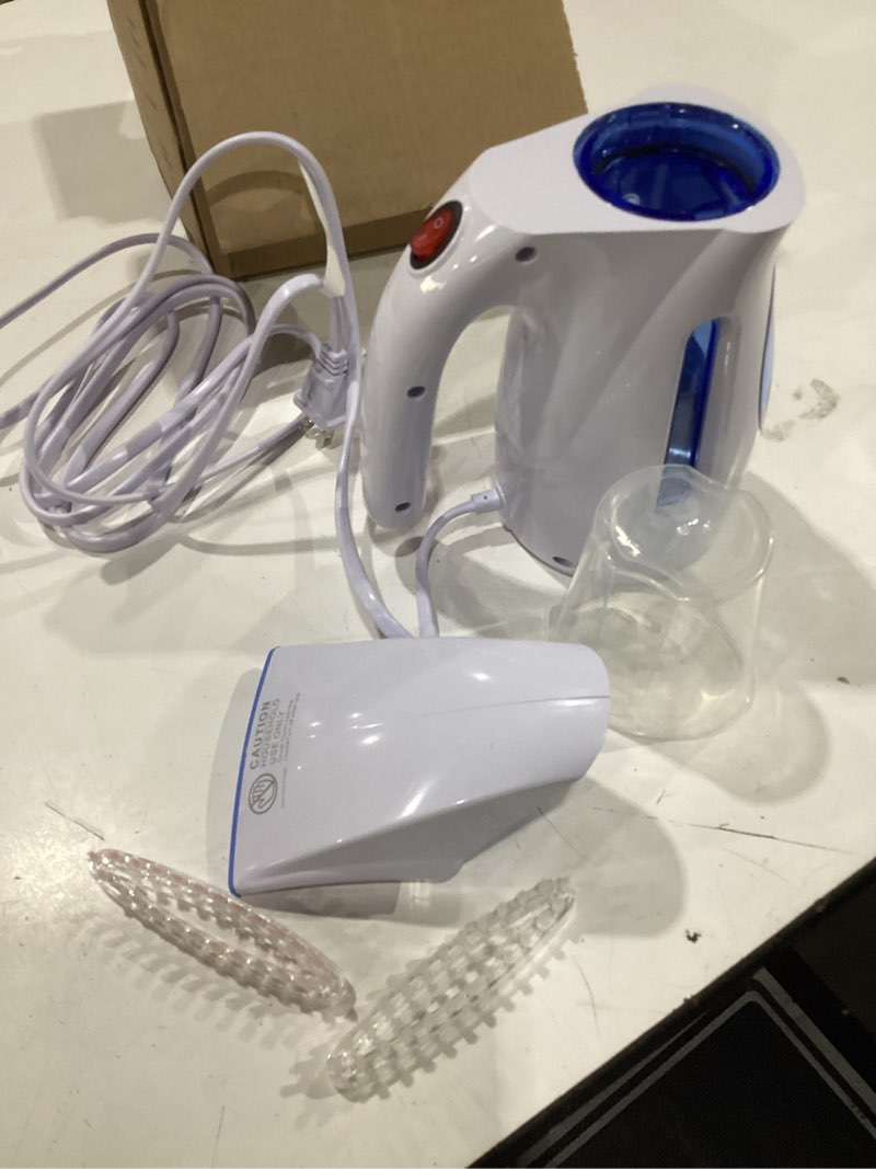 Condition photo showing New/Like New for hilife steamer for clothes, portable handheld design, 240ml big capacity, 700w, strong penetrating steam, removes wrinkle, for home, office(only for 120v) (ocean blue)