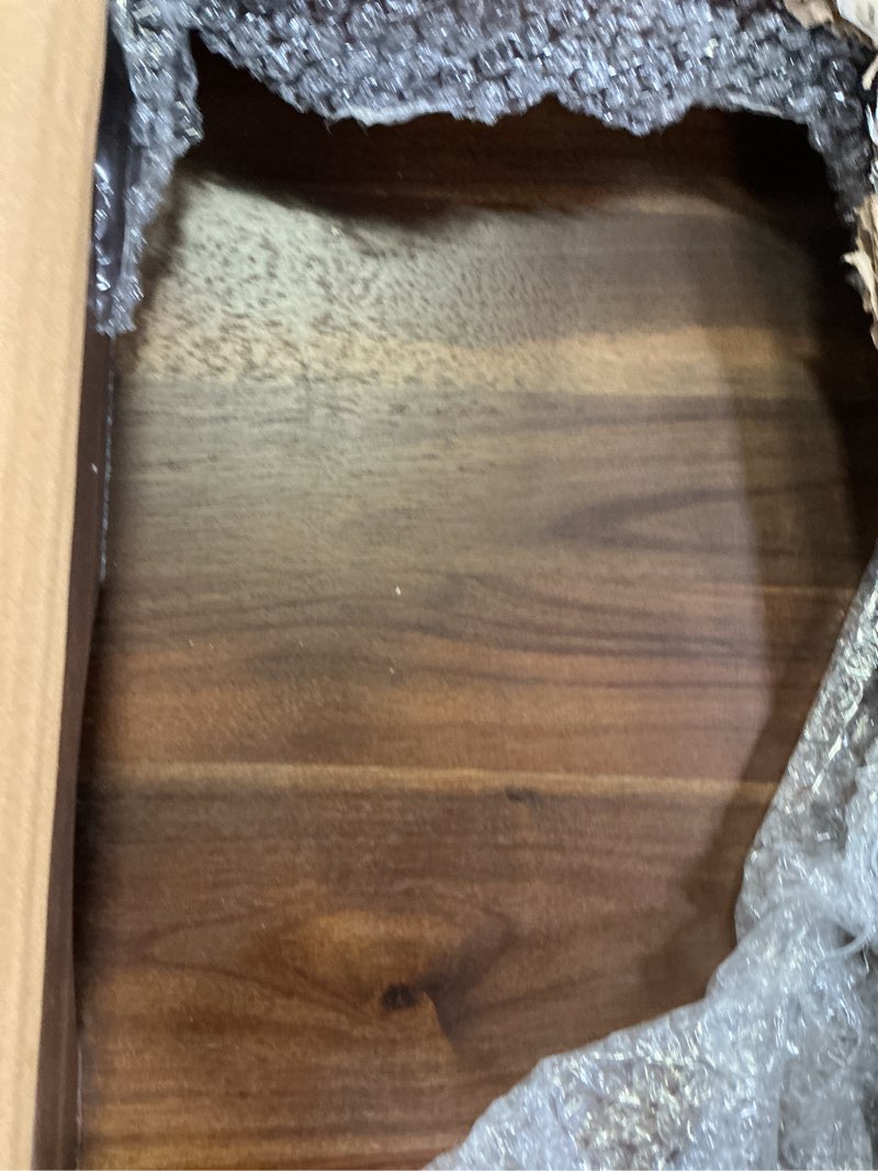 Condition photo showing As Is for noodle board stovetop cover board for gas stove top & electric stove - dark wood butcher block cutting board stove cover, glass cooktop cover for oven - serving tray, charcuterie, kitchen board