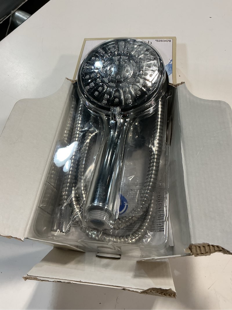 Condition photo showing Good Condition for allen + roth nevis 6-settings chrome 4-in round handheld shower head 1.8 gpm
