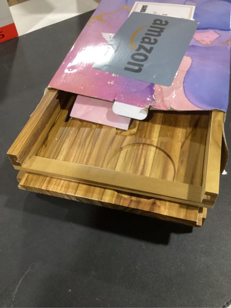 Condition photo showing As Is for Premium Teak Bathtub Tray Caddy, Expandable Wooden Bath Tray for Bathub, Luxury Bathtub & Bathroom Accessories, Great House Warming, Anniversary & Wedding and Birthday Gifts