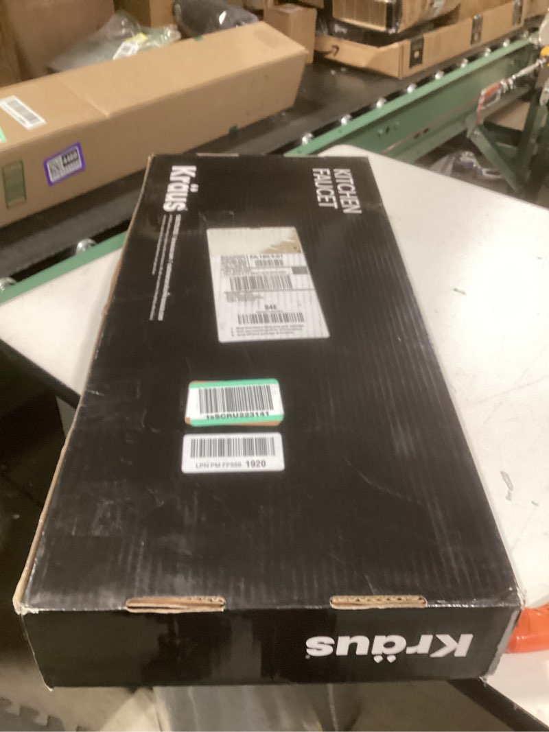 Condition photo showing New/Like New for KRAUS Bolden Touchless Sensor Commercial Style 2-Function Single Handle Pull Down Kitchen Faucet in Spot-Free Brushed Brass, KSF-1610BB Brushed Brass Commercial Style