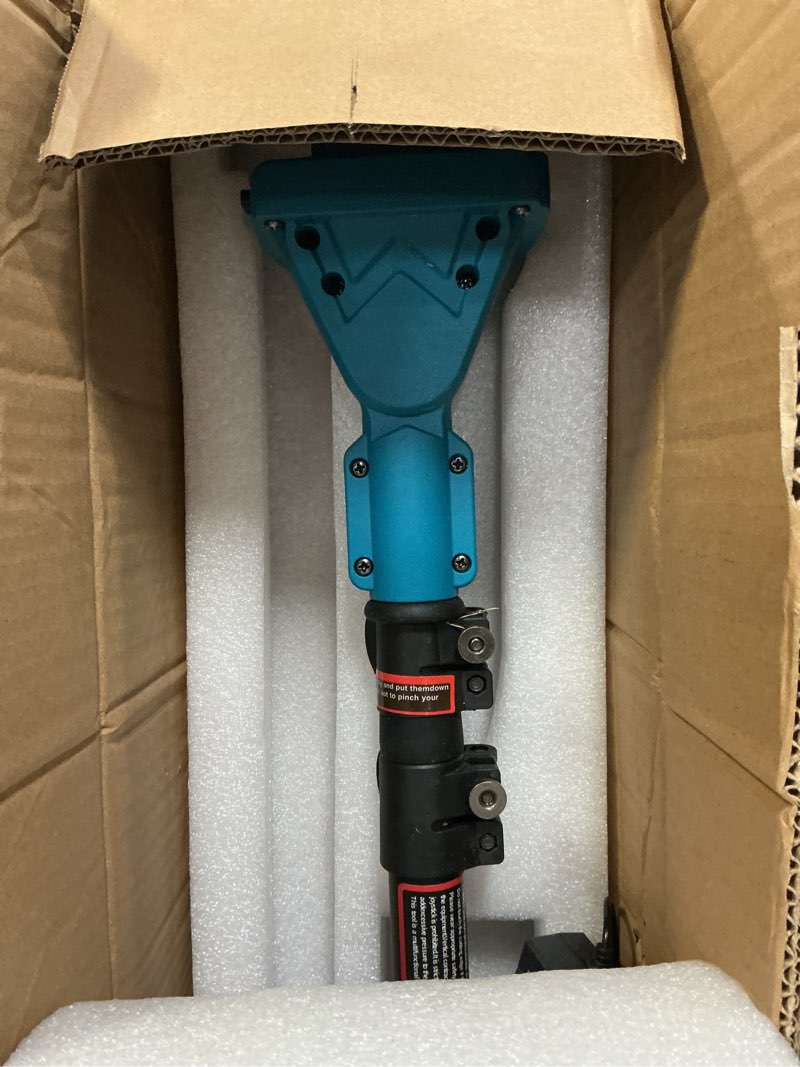 Condition photo showing As Is for 2-in-1 Cordless Pole Saw & Mini Chainsaw for Tree Trimming & Yard Work,2 Batteries, Adjustable Pole 1.94–2.45m, Pure Copper Motor, Lightweight Design, Ideal for Homeowners & Gardeners, Blue,NEW2
