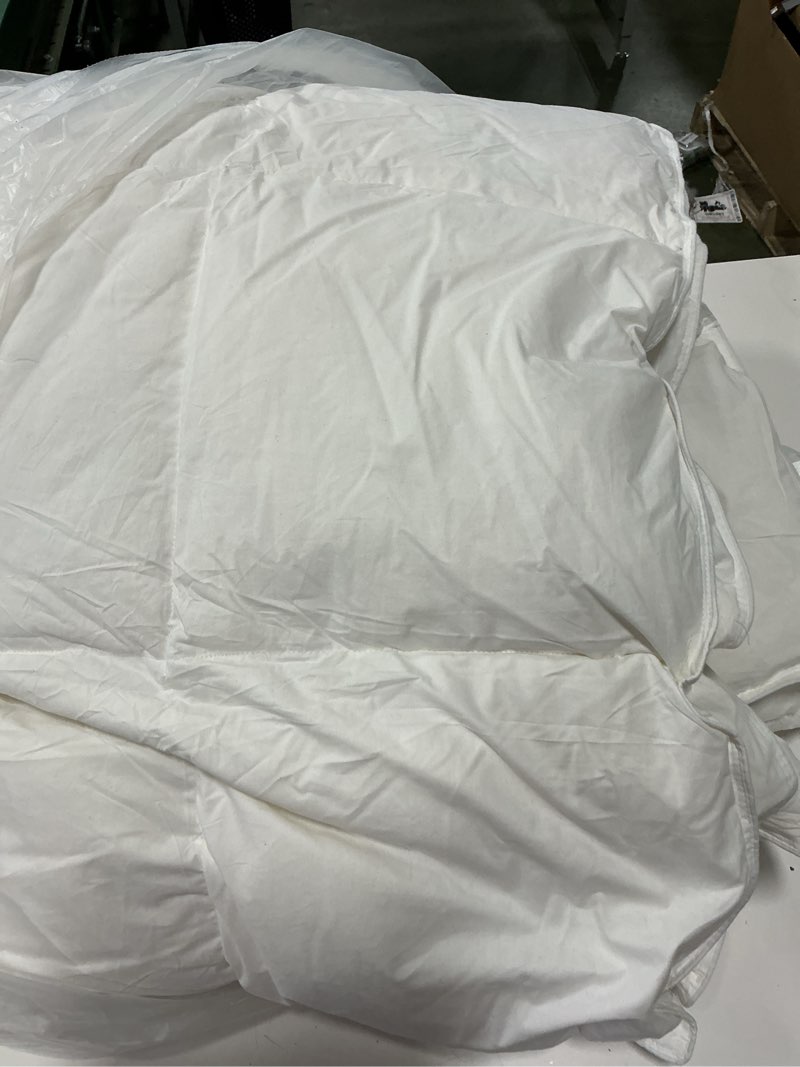 Condition photo showing As Is for Cosybay King Size Feather Down Fiber Comforter - All Season White Duvet Insert - Luxury Medium Warmth Hotel Bedding Comforter,100% Cotton Cover-King, 106 x 90 Inch King White/All Season