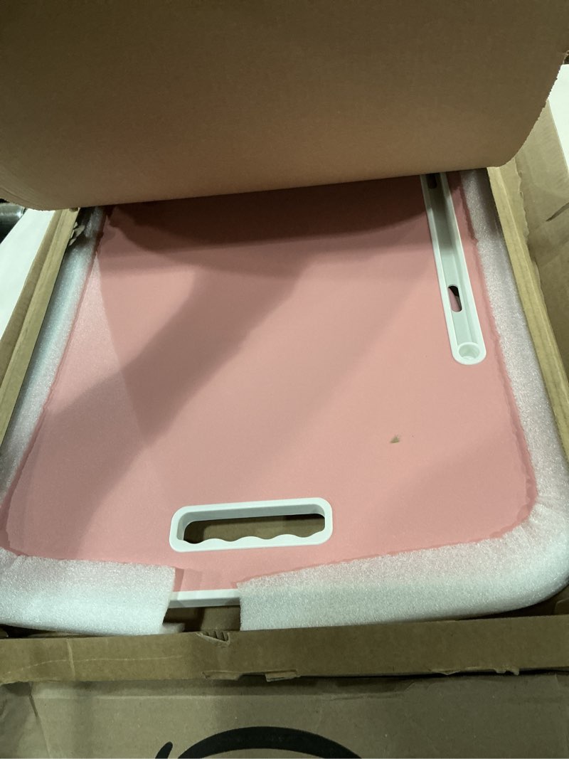 Condition photo showing Good Condition for Foldable Laptop Table, Portable Lap Desk Bed Table Tray, Laptop Stand with Cup Holder & Tablet Slot & Lifting Handle for Working Writing Drawing & Eating (Pink)