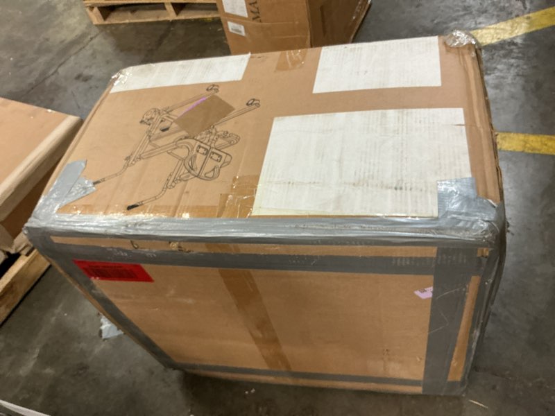 Condition photo showing As Is for hydraulic patient transfer lift chair, height adjustable patient lifting and transfer chair 4 in 1 shower chair, heavy duty steel frame, 350 lbs capacity for for elderly, bed to toilet (grey)
