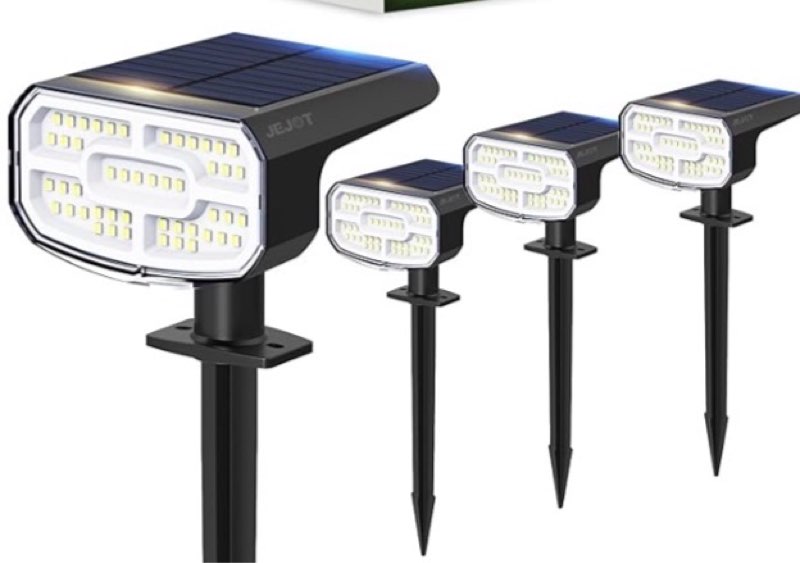 JEJOT Solar Spot Lights Outdoor Waterproof IP65,15  Pack,2CCT(3000K/6500K),15 Lighting Modes Selectable, Solar Powered Yard Garden Solar Spot Lights for Outside Landscape Auto On/Off