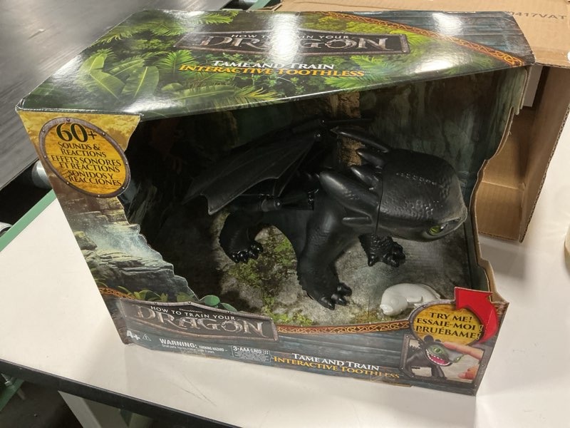 Condition photo showing New/Like New for Dreamworks Dragons How to Train Your Dragon, Tame & Train Interactive Toothless with 60 Sounds & Reactions, Kids Toys for Boys & Girls Ages 4 & up