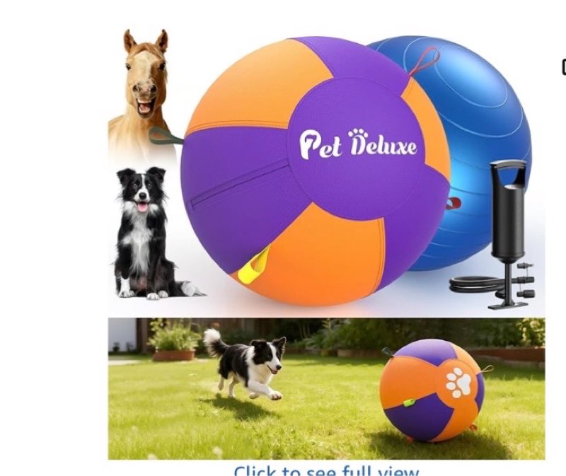 pet deluxe 18" herding ball for large dogs - durable interactive herding toy with fast pump in 60s &