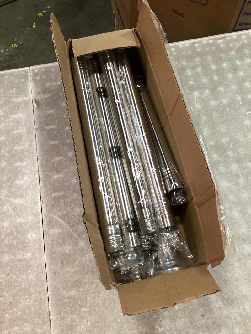 Condition photo showing New/Like New for mcrbeay shower curtain rod, 1\\\" diameter heavy duty tension shower rod, non slip adjustable 136 x 160 inch no drill shower curtain rods spring tension for bathroom, shower stall, no rust, brushed nickel 136 x 160  inches brushed nickel