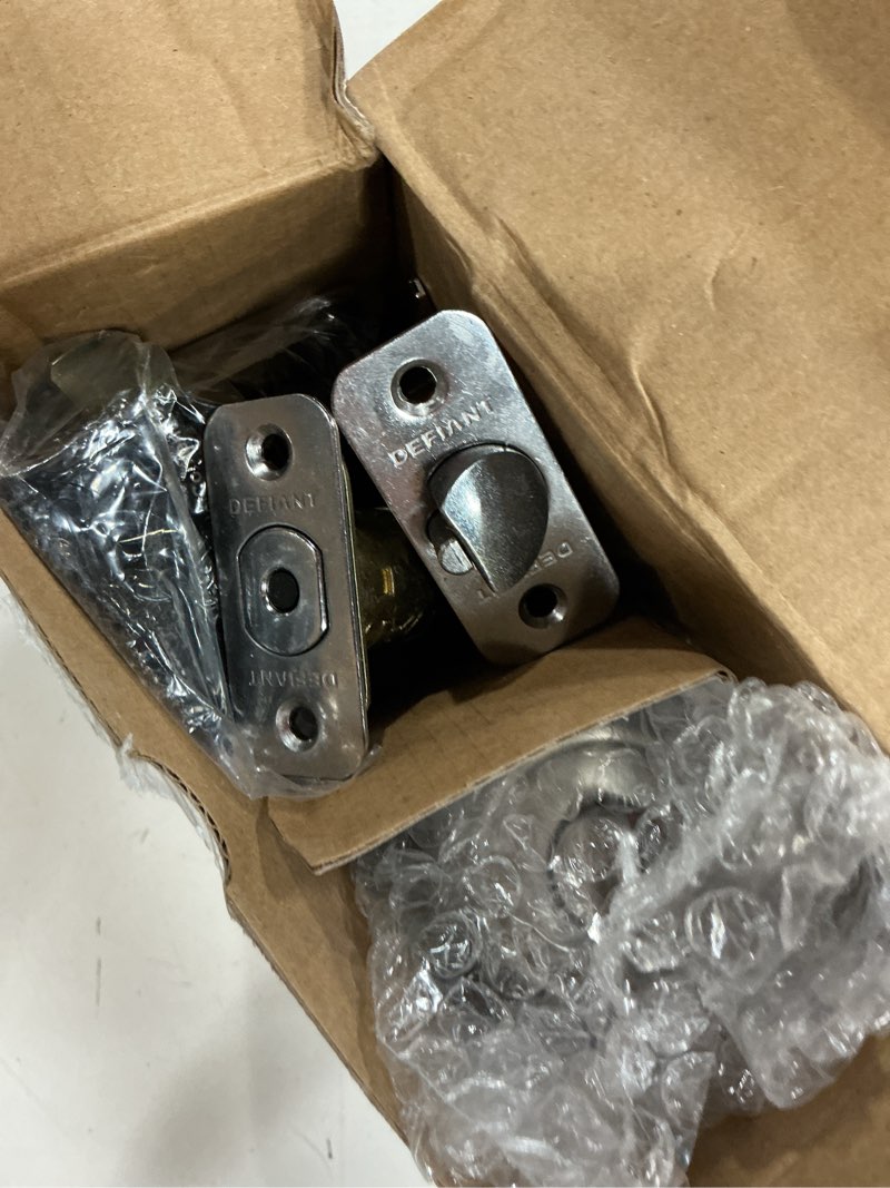 Condition photo showing As Is for defiant hartford satin nickel combo pack with single cylinder deadbolt