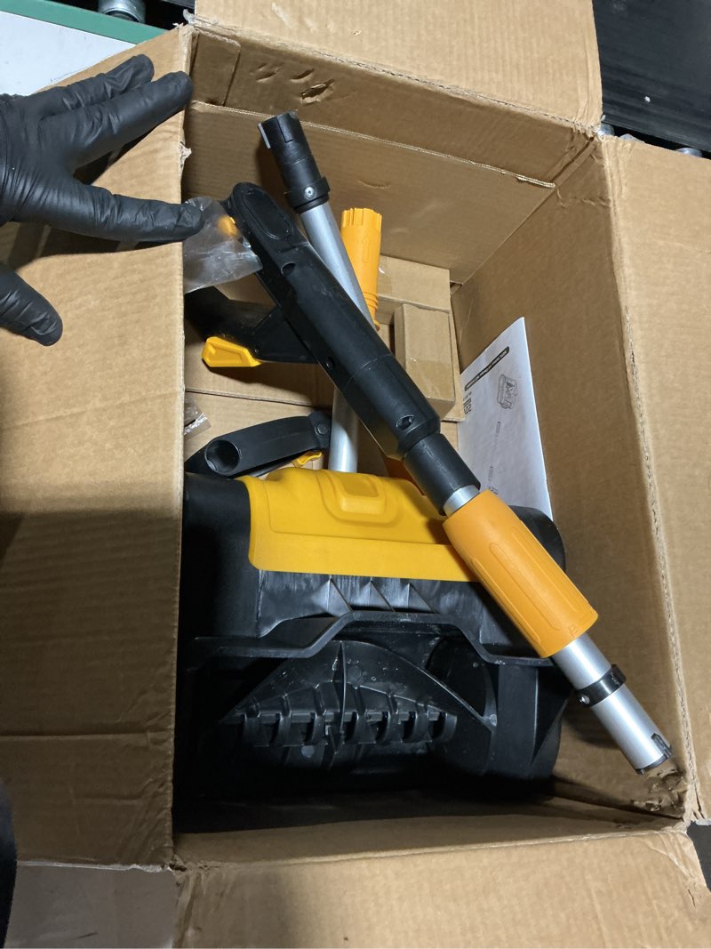 Condition photo showing Good Condition for Cordless Snow Shovel Compatible with DeWalt 20V MAX Battery (Tool Only), 11" Lightweight Electric Snow Blower with 20FT Max Throw & Adjustable Handle, Snow Thrower for Driveway, Deck, Patio & Steps Black+Yellow