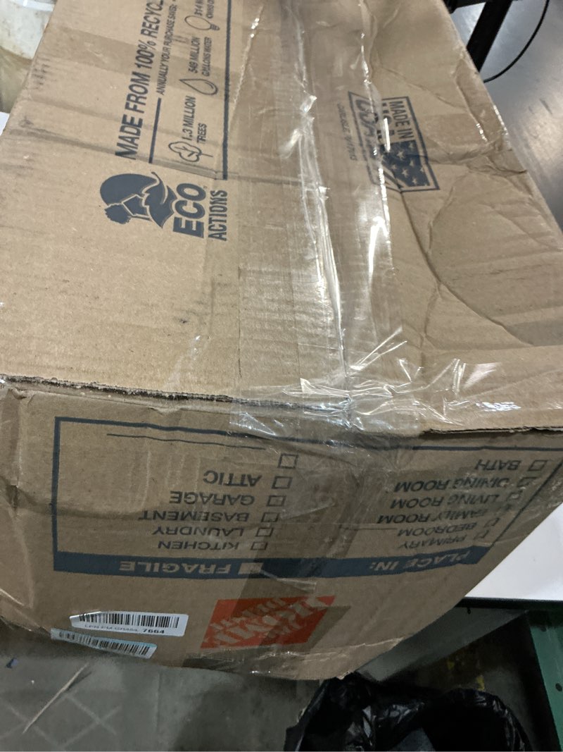 Condition photo showing As Is for munchkin® step™ diaper pail powered by arm & hammer, #1 in odor control, award-winning, includes 1 snap, seal & toss™ bag, 1 starter refill ring, and 1 puck™ baking soda cartridge