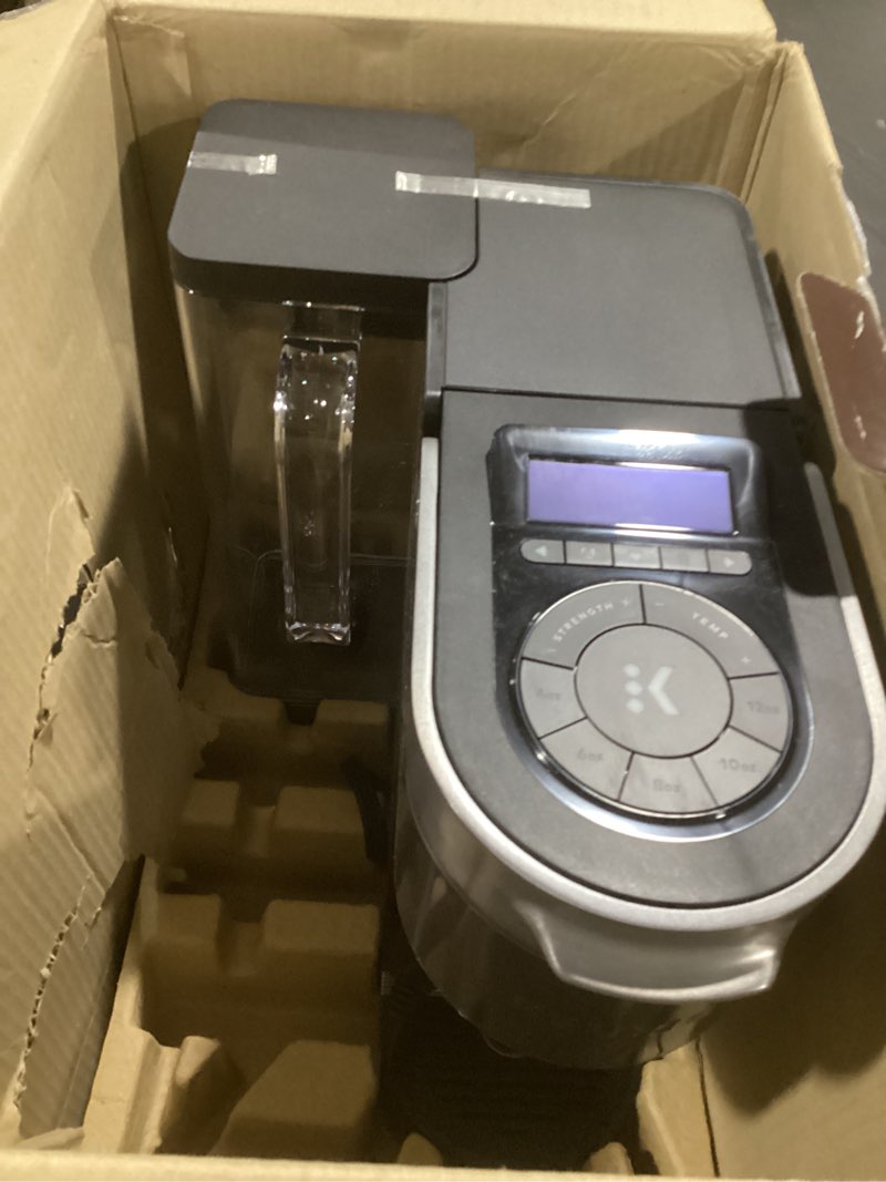 Condition photo showing As Is for keurig k-supreme plus smart coffee maker, single serve k-cup pod coffee brewer, brewid and multistream technology, 78 oz, black black maker