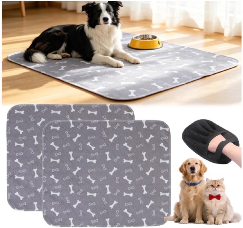 2pc puppy pee pads with pheromones, washable puppy training pads for dogs reusable puppy potty pads 