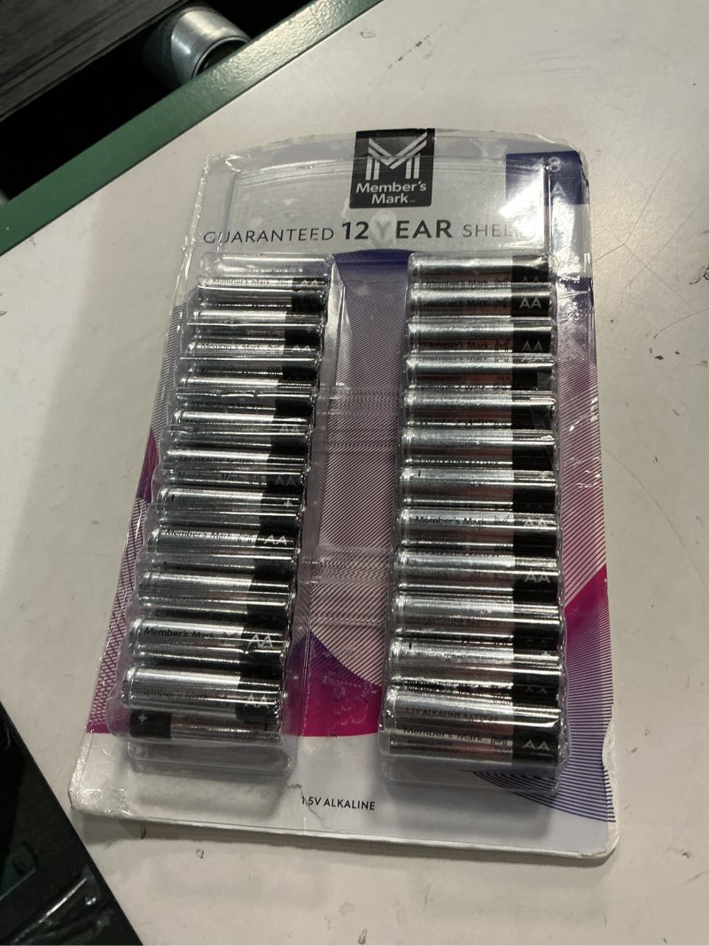 Condition photo showing New/Like New for member's mark aaa alkaline batteries, 48 pack