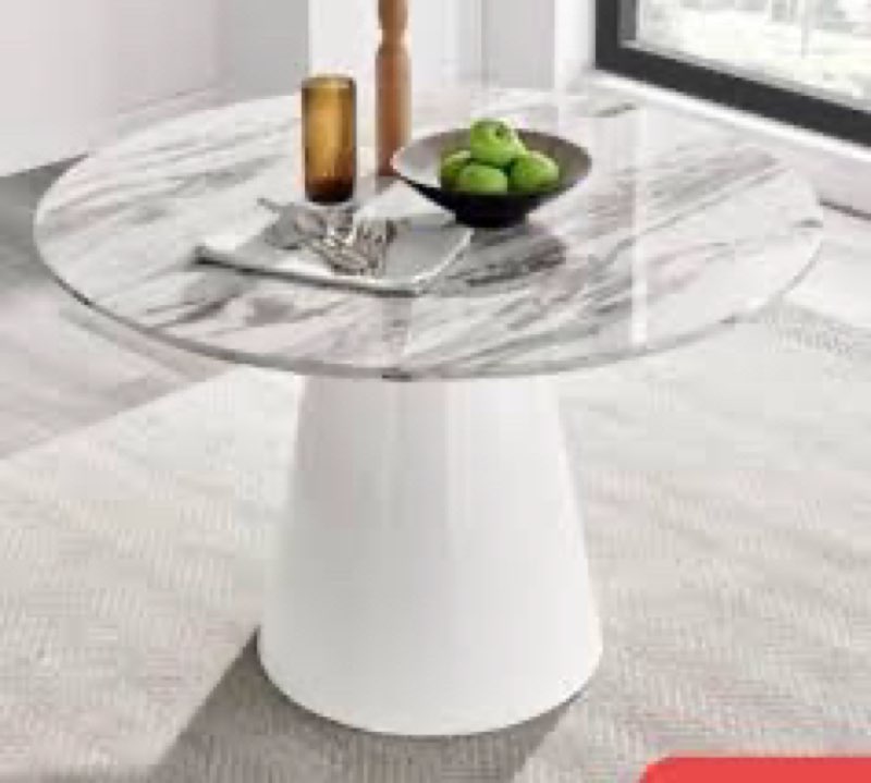 chowchilla black high gloss round dining table top incomplete 