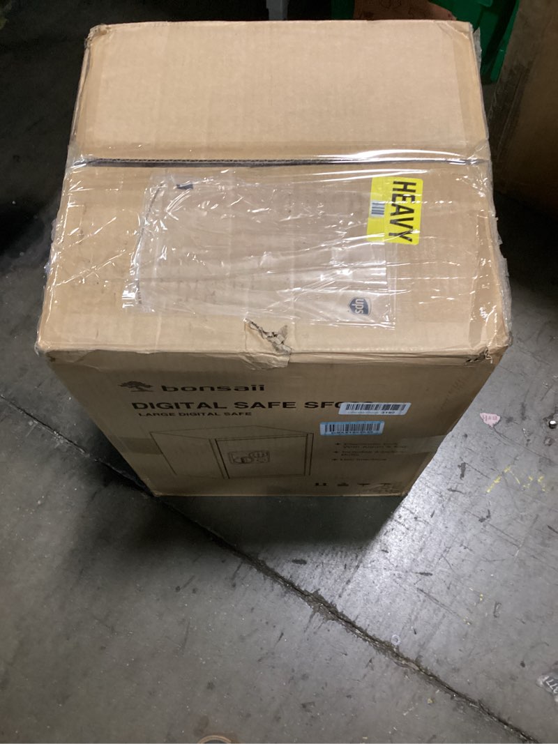 Condition photo showing New/Like New for bonsaii large safe box 1.8 cubic feet with digital lock, steel security safe box with removable shelf for home, office, cash, valuables, jewelry, 14.2" x 12.99" x 19.7" 1.8 cu.ft.