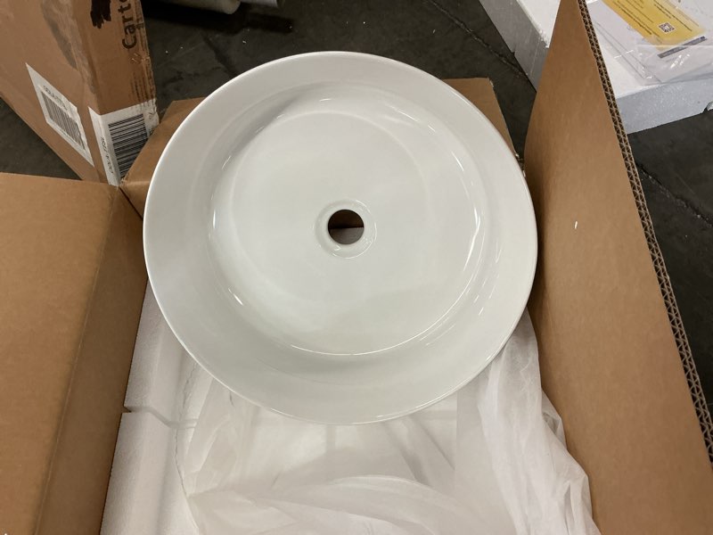 Condition photo showing New/Like New for los flexi round semi recessed bathroom sink 16?l x 16?w