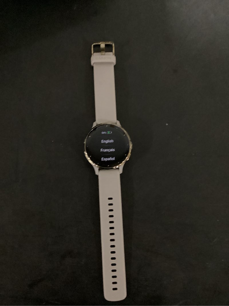 Condition photo showing New/Like New for working verified garmin venu 3s gps smartwatch - gold/french gray
