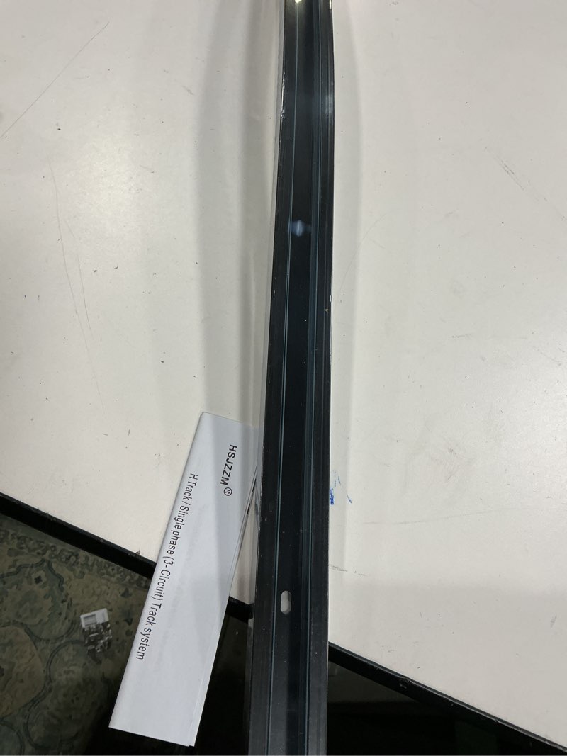 Condition photo showing Good Condition for h track lighting rails kit 120v 5ft 3-wire h type single circuit with end caps and live end feed connector, mounting hardware (black) black 5ft