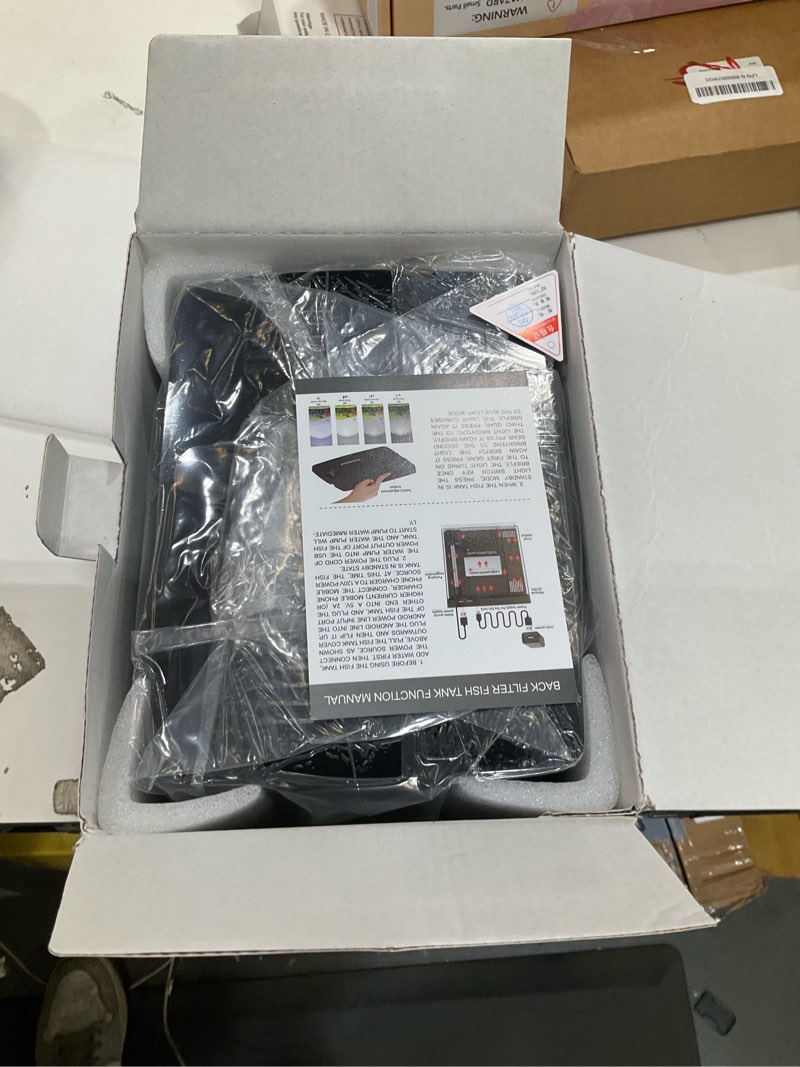 Condition photo showing Good Condition for desktop fish tank, 1.2 gallon self-cleaning smart aquarium with filter & 5-color led light, auto-cycling quiet pump for betta, shrimp, guppy, goldfish