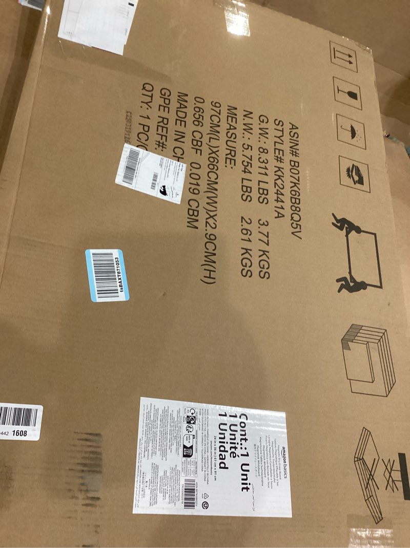 Condition photo showing As Is for Amazon Basics Magnetic Dry Erase Whiteboard, 36"W x 24"H, Aluminum Frame, Silver/White