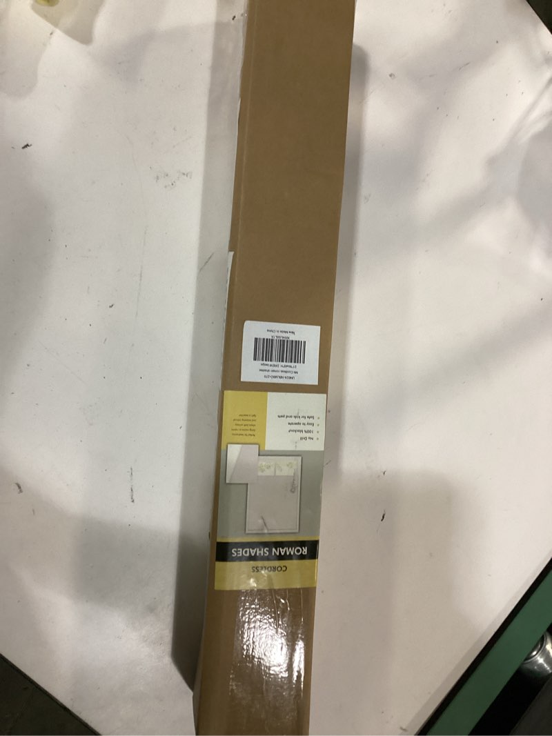 Condition photo showing New/Like New for no tools no drill cordless roman shades for indoor windows 100% blackout, for window size 21" w × 48" h beige beige 21" w × 48" h