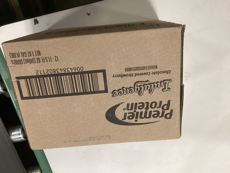 Condition photo showing New/Like New for Premier Protein Shake INDULGENCE, Chocolate Covered Strawberry, 30g Protein, 170 Calories, 3g Sugar, 11.5 fl oz, 12 Pack (Packaging May Vary) Chocolate Covered Strawberry 11.5 Fl Oz (Pack of 12) (best by march 21 2026)