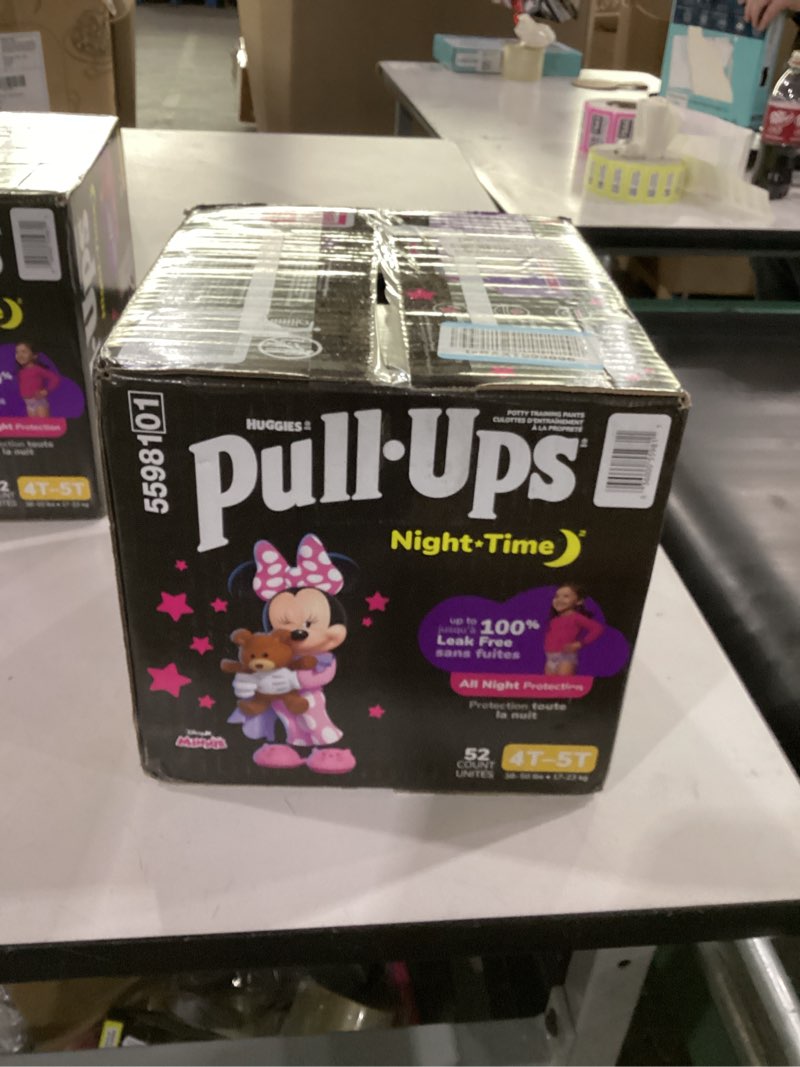 Condition photo showing New/Like New for pull-ups night time 4t-5t - girl - 52ct