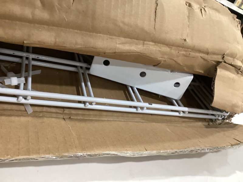 Condition photo showing Good Condition for wallmaster 2-pack 15x45 heavy duty garage wall shelving 45-inch-by-15-inch wall mount garage storage rack floating shelves max load 400lb white