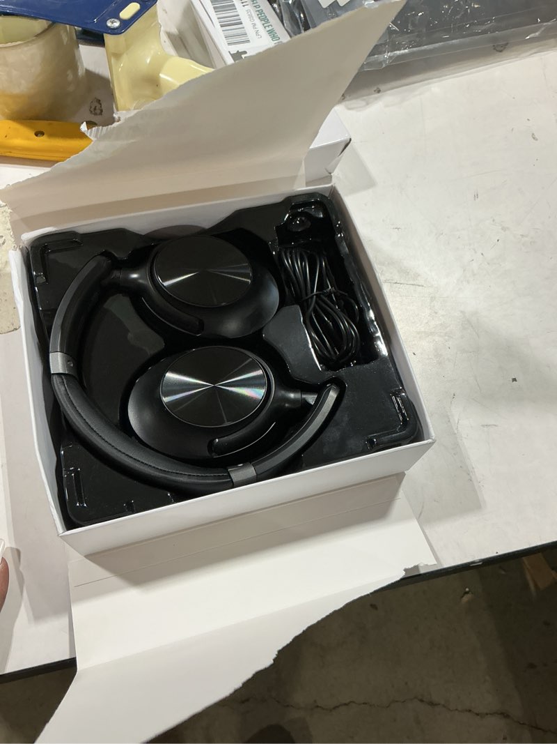 Condition photo showing Good Condition for hybrid active noise cancelling bluetooth 6.0 headphones 120h long playtime, 6 enc mic, over ear headphones wireless, hi-res audio, memory foam earcup, transparency mode anc headphone for travel office black