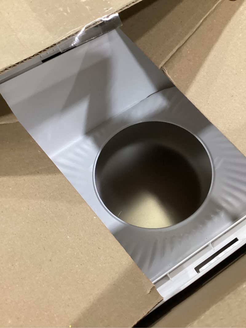 Condition photo showing As Is for Stainless Steel Cat Litter Box, Large Top Entry Litter Box for Big Cats, Enclosed Kitty Litter Pan with Lid, Metal Cat Box Never Absorbs Odors, Easily Cleaning, Include Scoop 7 - White (Pack of 1)