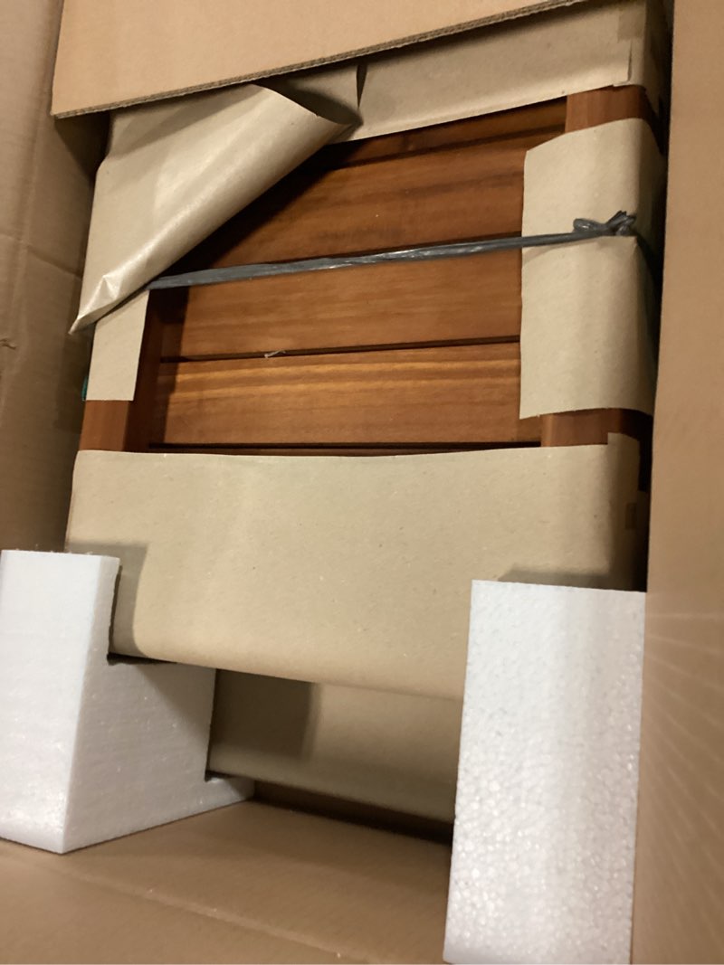 Condition photo showing Good Condition for AquaTeak The Original 24" Spa Teak Shower Bench with Shelf A. Bench