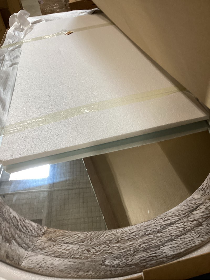 Arched Full-Length Mirror - Solid Paulownia Wood Frame, Rustic Whitewashed Finish, Multi-Size Options, Wall-Mounted Or Leaning For Bedroom, Living Room, Closet