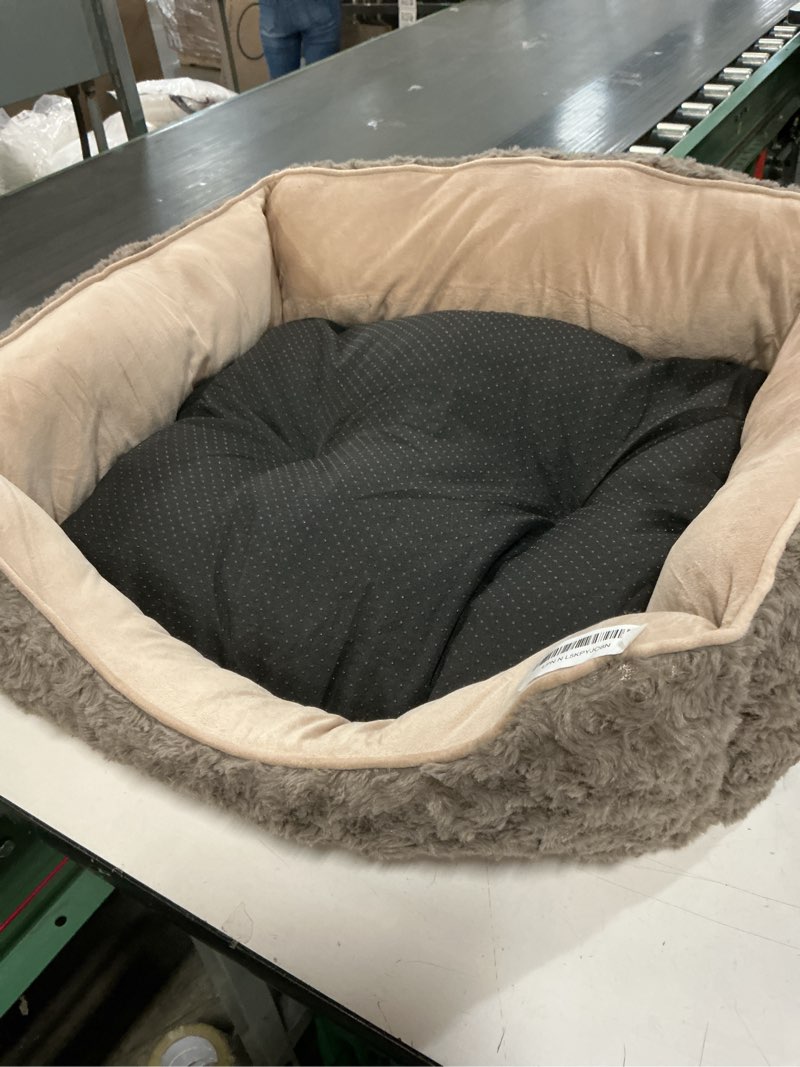 Condition photo showing As Is for JOEJOY Rectangle Dog Bed for Large Medium Small Dogs Machine Washable Sleeping Dog Sofa Bed Non-Slip Bottom Breathable Soft Puppy Bed Durable Orthopedic Calming Pet Cuddler, Multiple Size, Beige M(25"x 21"x 8") Beige