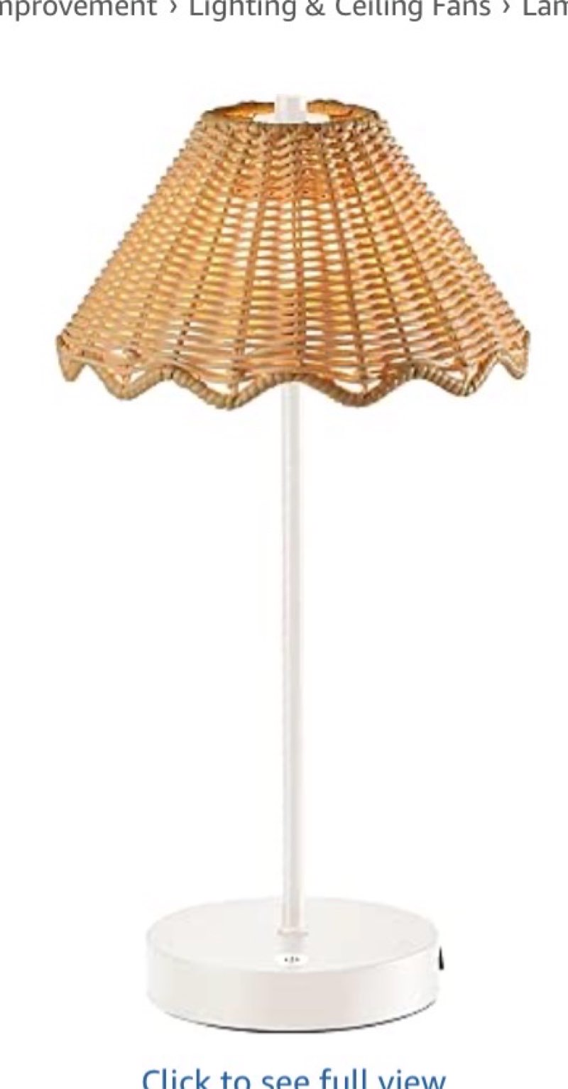 Adesso Cordless Table Lamp with 3-Level Touch Dimmer & Built-in Rechargeable Battery – 15" Tall Touc