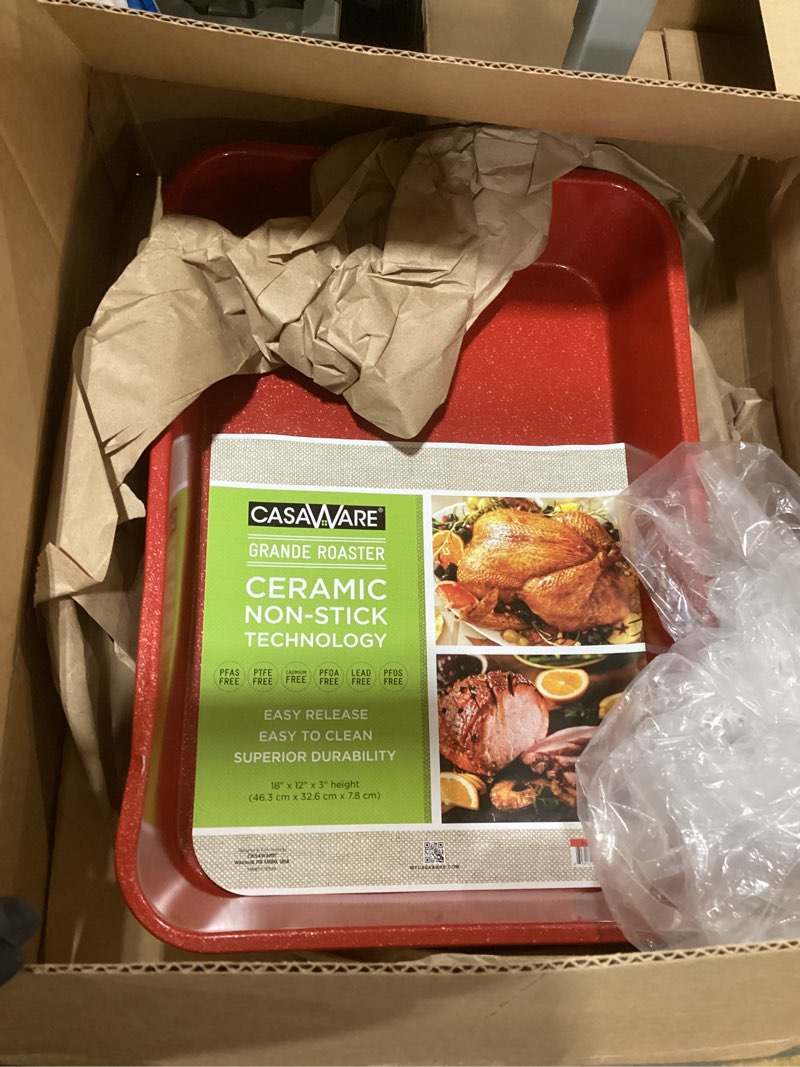 Condition photo showing Good Condition for casaWare Grande Lasagna/Roaster Pan 18 x 12 x 3-Inch - Extra Large, Ceramic Coated NonStick (Red Granite)