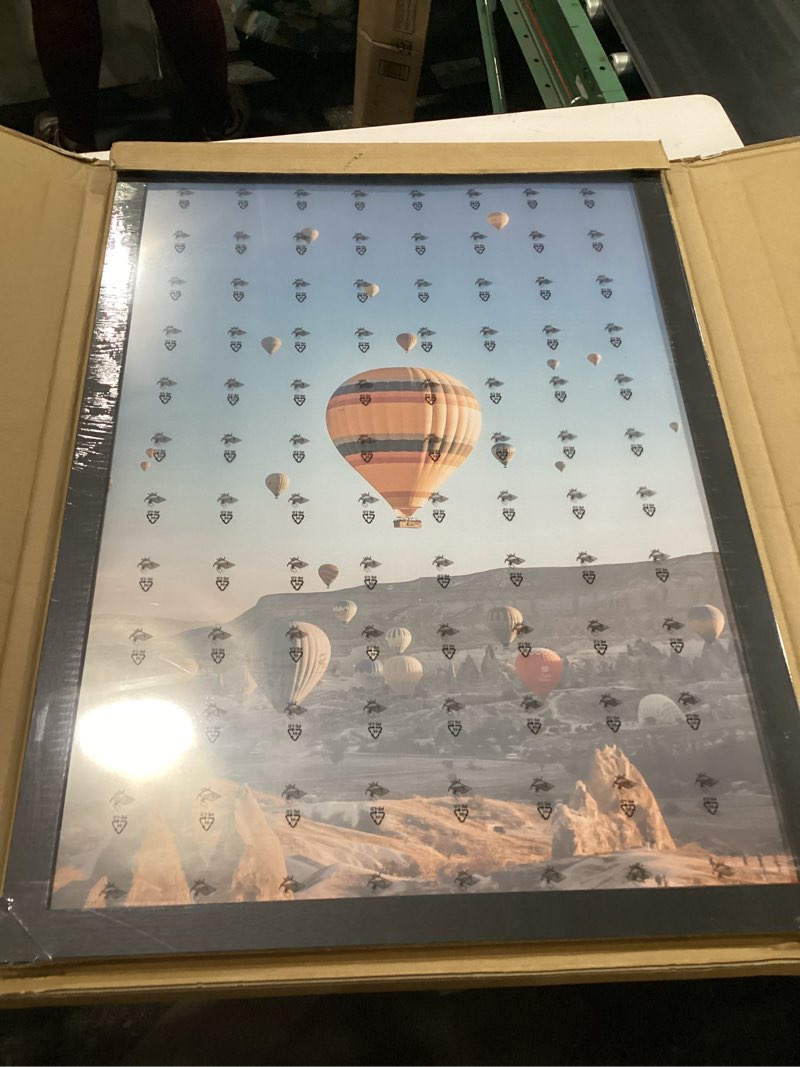 Condition photo showing New/Like New for 24x34 picture frame for wall display, 24x34 black picture frame with shatter resistant plexiglass, stable and sturdy 24 x 34 poster frame for wall display, handpicked gift collection, 1 pack