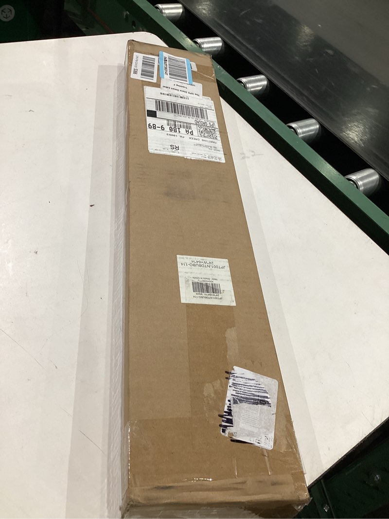 Condition photo showing New/Like New for lazblinds no tools no drill cordless cellular shades, top down bottom up (tdbu) honeycomb shades for home, blackout light blocking thermal insulation blinds for windows, 24" w x 64" h, black blackout - black 24" w x 64" h