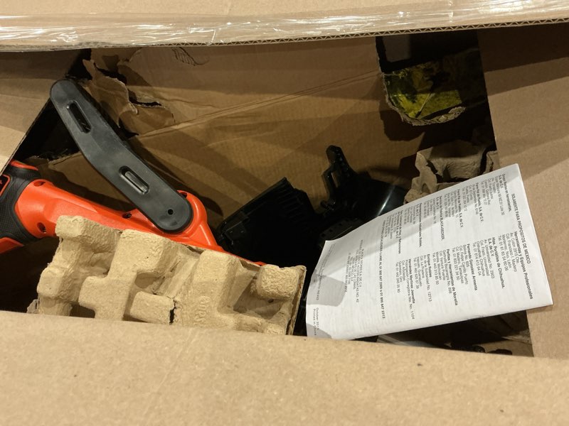 Condition photo showing As Is for black+decker 20v max cordless string trimmer and edger, 12 inch weed eater, 2-speed control weed wacker, 2 batteries, charger and spool included (lste525) 20v trimmer kit - 2 batteries