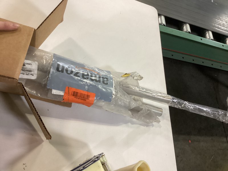 Condition photo showing As Is for NICETOWN Antique White Curtain Rods for Windows 72 to 144 inch, Adjustable Standard Decorative 1 1/8 inch Diameter with Classic Trophy Finials, Sold by Single Antique White 72" to 144" Trophy