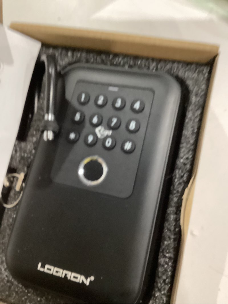 Condition photo showing As Is for Fingerprint Smart Lock Box Bluetooth with TTLock App Control, IP65 Waterproof Key Safe with Silicone Keypad, USB-C & Manual Key Backup, Large Capacity for Home Airbnb Rental