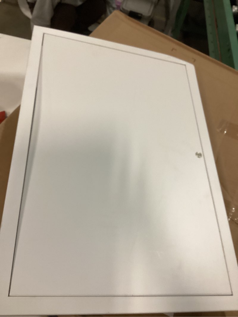 Condition photo showing As Is for Vent Systems 16" x 24" Inch Lockable Metal Access Panel - Easy Access Doors with Locking Mechanism - Access Panel for Drywall, Wall and Ceiling Electrical and Plumbing Service Door Cover