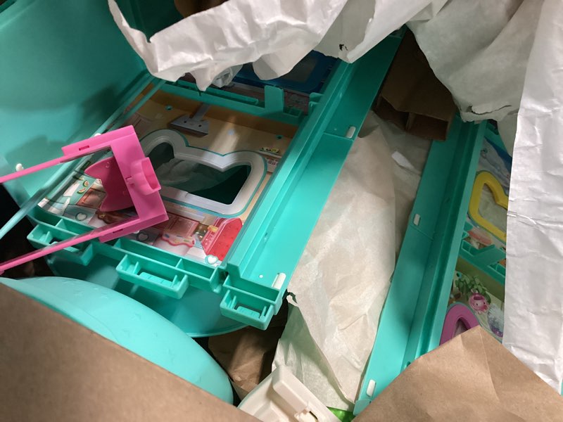 Condition photo showing As Is for gabby's dollhouse: the movie, meow-mazing interactive dollhouse, 7 rooms, lcd screen eyes, figures, sound fx, kids toys for girls & boys ages 3 and up movie dollhouse